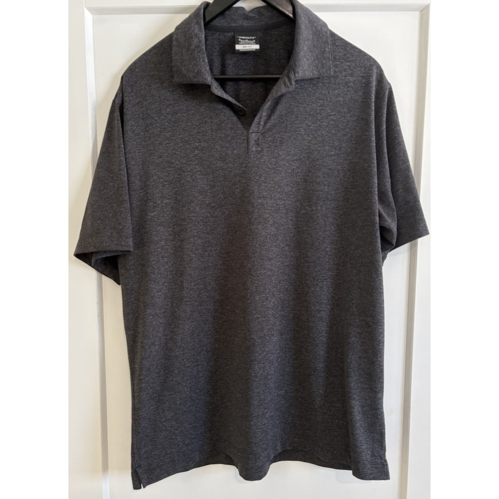 Nike Golf Dri-FIT Polo Shirt Mens Medium Grey Charcoal Heather Short Sleeve MED
